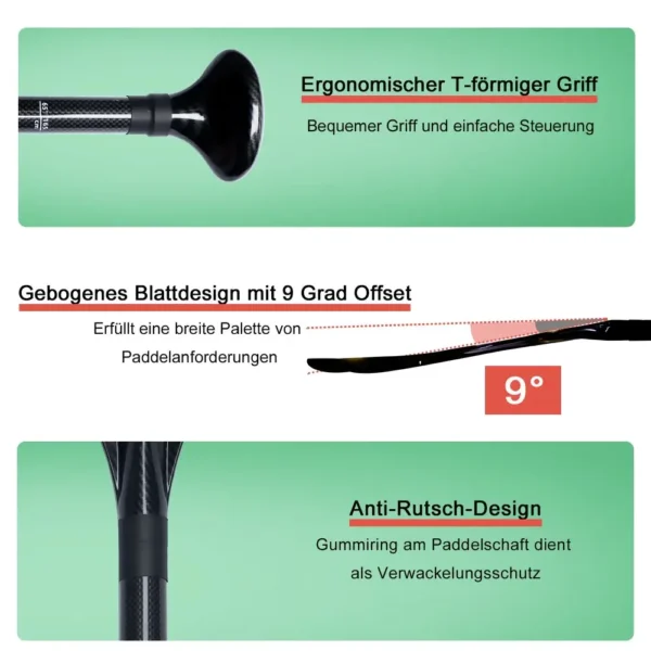 Ergonomikus DURAERO karbon evező kényelmes markolattal