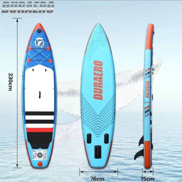 Világoskék DURAERO SUP 330×76×15 cm méretben