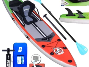 Piros-zöld DURAERO SUP ülőkével és GoPro-tartóval